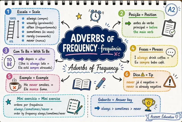 Mapa mental de adverbs of frequency